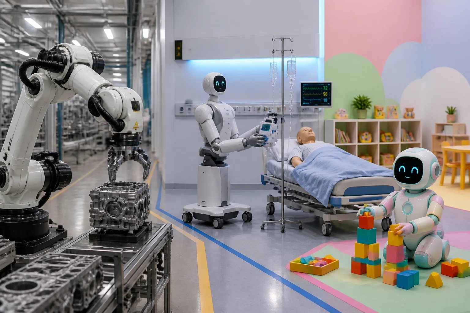 Hexagon ABs Robot Generation Study Shows Adults Favor Robots for Physical Tasks but Not Caregiving, While Children Are More Open to Robot Colleagues