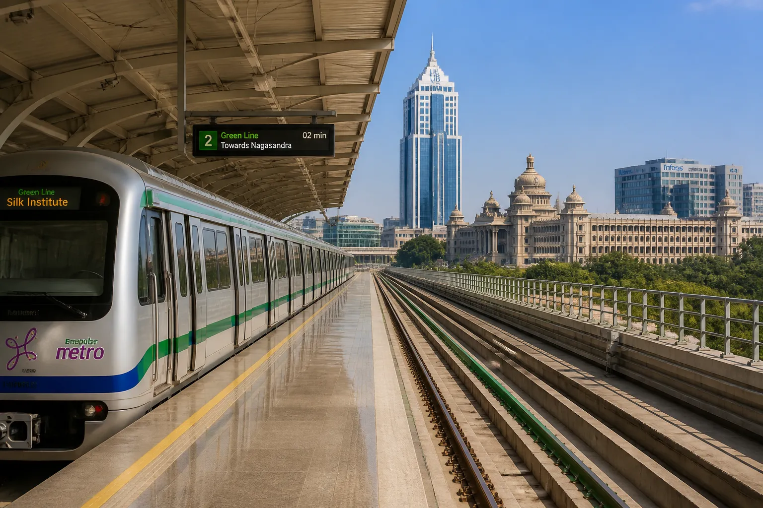 Bangalore Metro to Add Three New Trains on Green Line by August 2026
