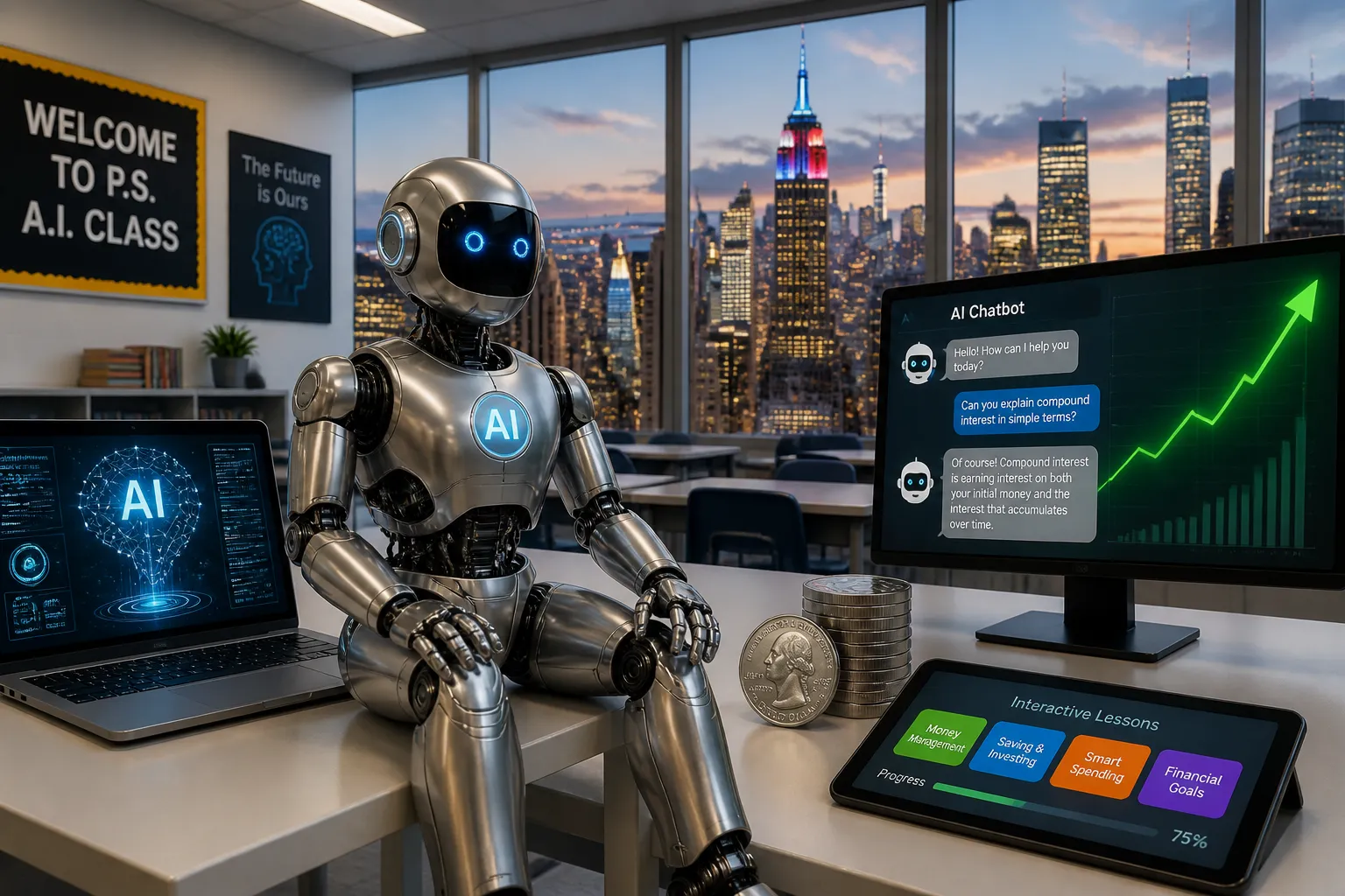New York Schools Embrace AI, Humanoid Robots, and Chatbots Amid Rising Tech Spending